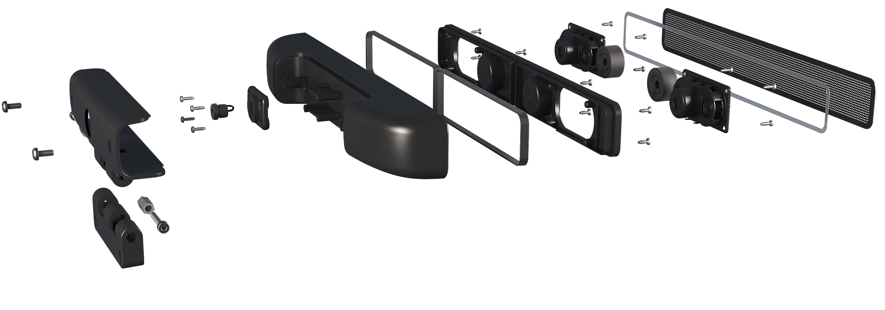 MicroTouch Flex Mount – Exploded View (Rear)