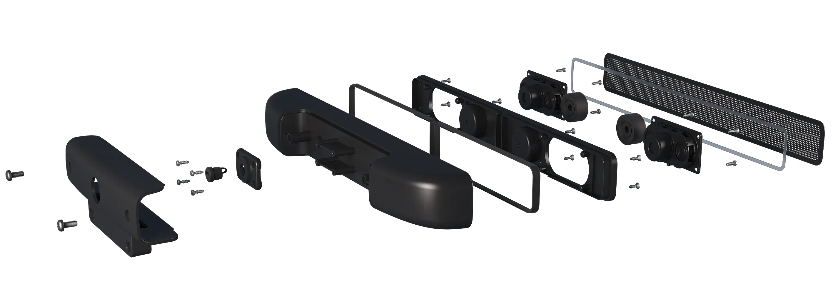 MicroTouch Rigid Mount – Exploded View (Rear)