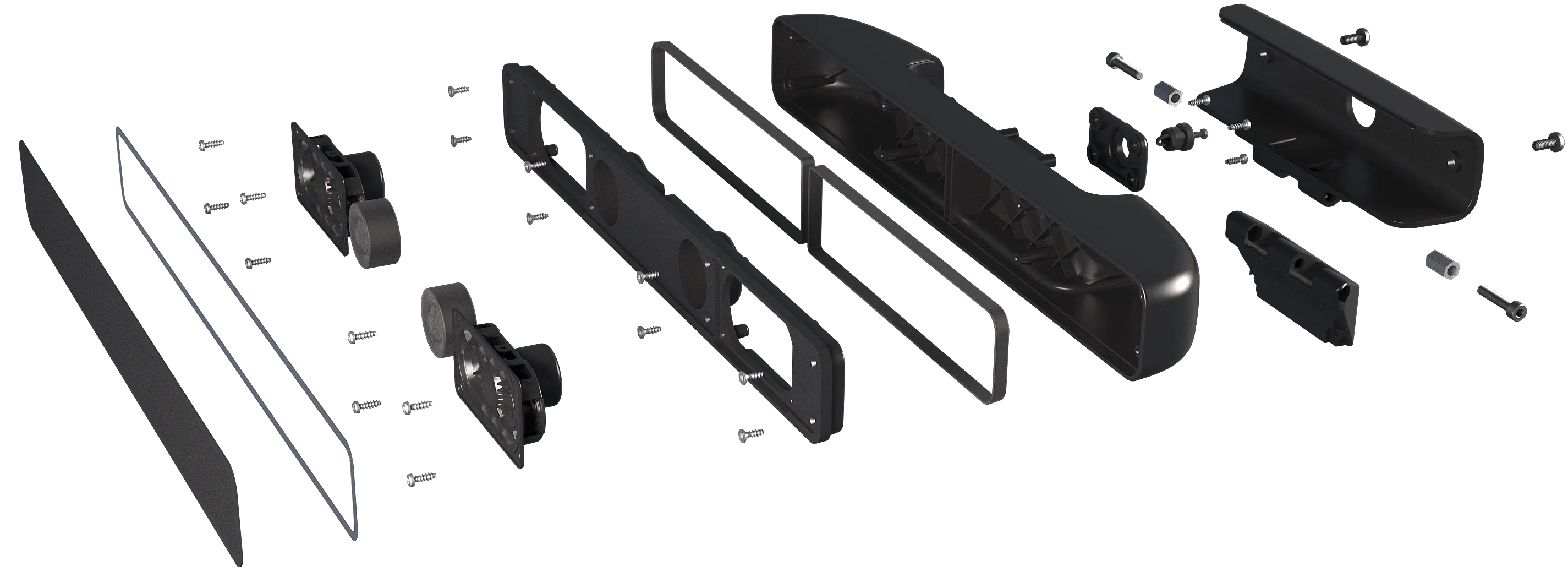 Zebra Flex Mount – Exploded View (Front)