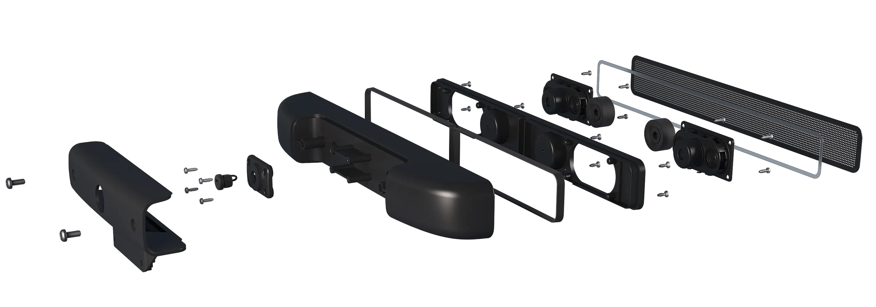 Zebra Rigid Mount – Exploded View (Rear)